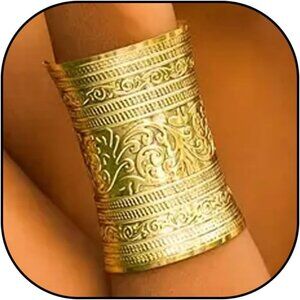 Gold Chunky Cuff Bracelets for Women Trendy Wide Gold Bangles Gift for 2025